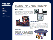 Tablet Screenshot of marqueemerchandise.com